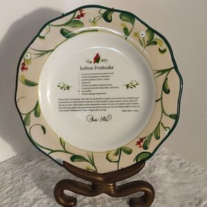 Paula Deen Home For The Holidays "Icebox Fruitcake" Recipe Plate